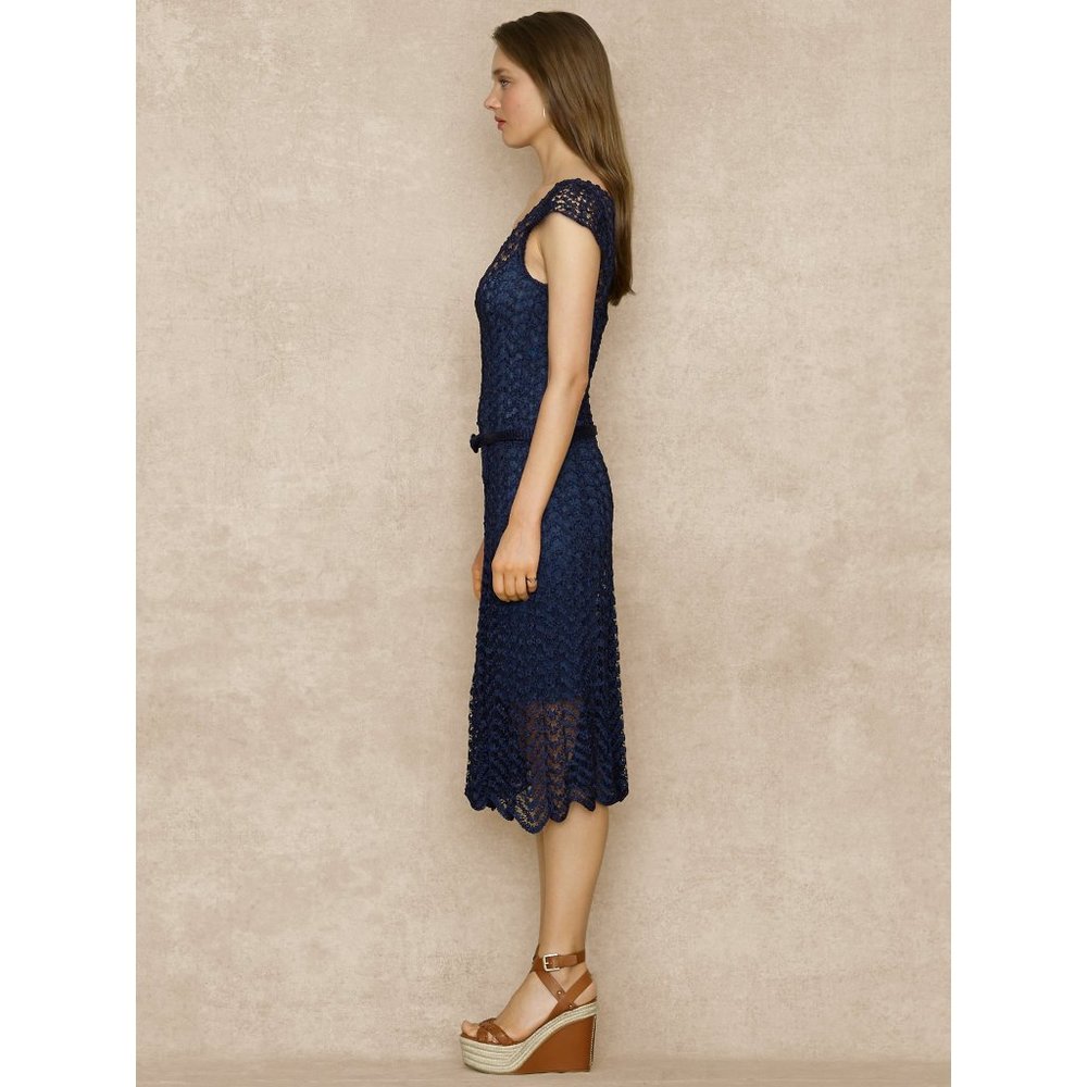 Ralph Lauren hand-knit Pointelle size Large dress